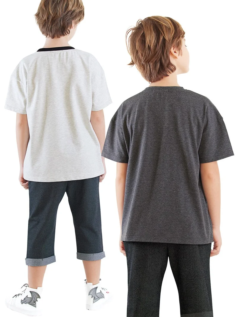Denokids 2 Pack Boy Black&Grey T-shirts
